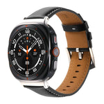Schlichtes Uhrenarmband aus echtem Leder, für Samsung Galaxy Watch Ultra 47 mm / Ultra 2025