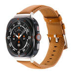 Schlichtes Uhrenarmband aus echtem Leder, für Samsung Galaxy Watch Ultra 47 mm / Ultra 2025