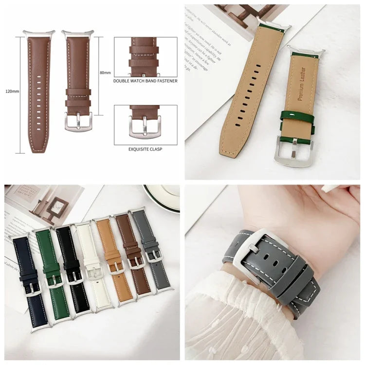 Schlichtes Uhrenarmband aus echtem Leder, für Samsung Galaxy Watch Ultra 47 mm / Ultra 2025