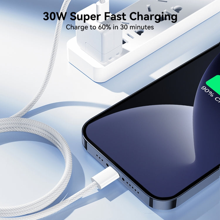 JOYROOM S-A45 30W USB-C / Type-C auf 8 Pin Schnelllade-Datenkabel, Länge: 1m, Type-C auf 8 Pin