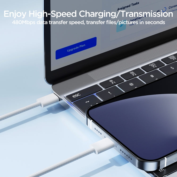 JOYROOM S-A45 30W USB-C / Type-C auf 8 Pin Schnelllade-Datenkabel, Länge: 1m, Type-C auf 8 Pin
