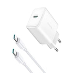 JOYROOM JR-TCF24 30W USB-C / Typ-C Schnellladegerät mit Kabelsatz, EU-Stecker
