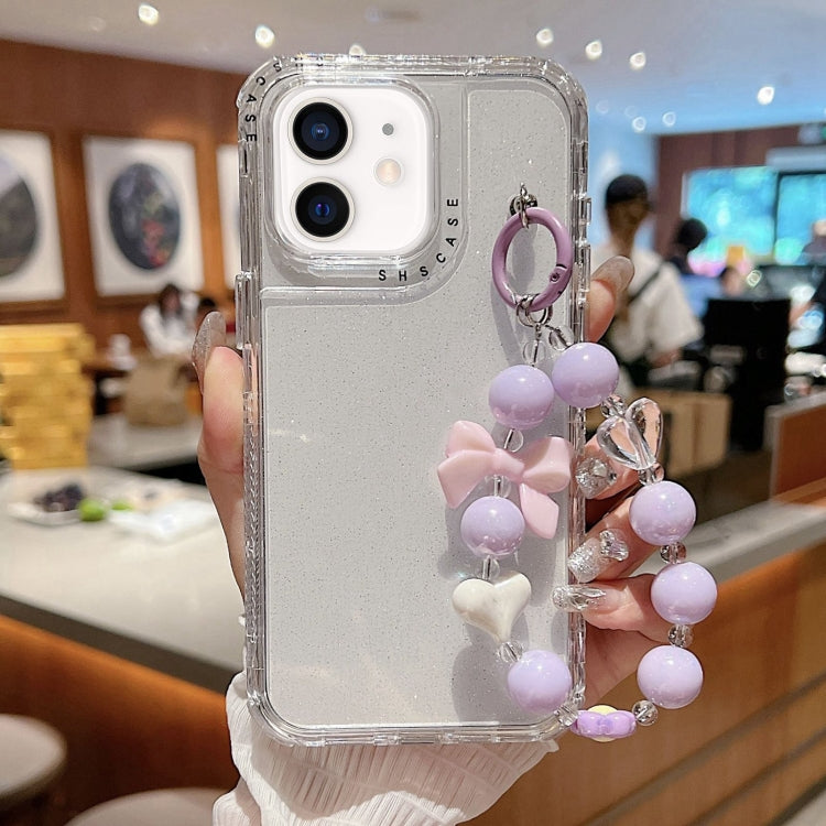 TPU + PC + Glitzer Pailletten Vollschutz-Handyhülle mit Armband, Für iPhone 14 Pro, Für iPhone 14 Pro Max, Für iPhone 6 / 7 / 8 / SE 2020, Für iPhone 13 Pro Max, Für iPhone 13 Pro, Für iPhone 13, Für iPhone 12 / 12 Pro, Für iPhone 12 Pro Max