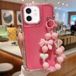 TPU + PC + Glitzer Pailletten Vollschutz-Handyhülle mit Armband, Für iPhone 14 Pro, Für iPhone 14 Pro Max, Für iPhone 6 / 7 / 8 / SE 2020, Für iPhone 13 Pro Max, Für iPhone 13 Pro, Für iPhone 13, Für iPhone 12 / 12 Pro, Für iPhone 12 Pro Max