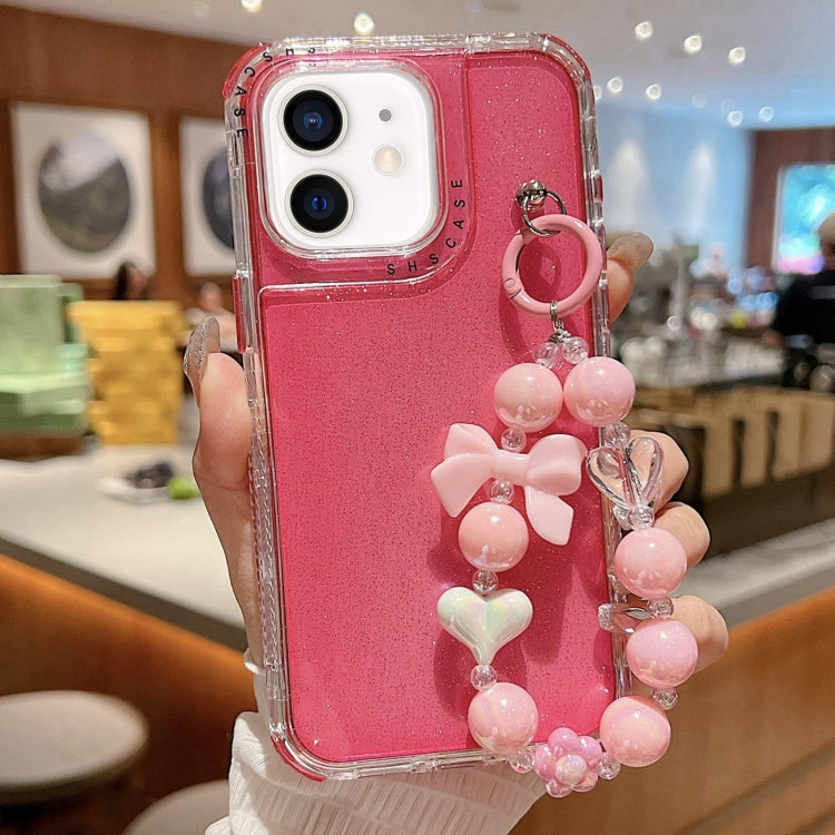 TPU + PC + Glitzer Pailletten Vollschutz-Handyhülle mit Armband, Für iPhone 14 Pro, Für iPhone 14 Pro Max, Für iPhone 6 / 7 / 8 / SE 2020, Für iPhone 13 Pro Max, Für iPhone 13 Pro, Für iPhone 13, Für iPhone 12 / 12 Pro, Für iPhone 12 Pro Max