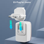 LDNIO A1204Q QC3.0 18W USB-Schnellladegerät mit 1m USB-auf-8-Pin-Kabel, EU-Stecker, UK-Stecker, US-Stecker