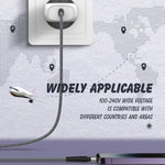 LDNIO A1206C PD27W USB-C / Typ-C Schnellladegerät mit 1m 8-Pin Kabel, EU-Stecker