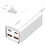 LDNIO A4610C PD65W Dual USB-C / Typ-C + Dual USB Schnellladegerät, Kabellänge: 1,5 m, EU-Stecker, A4610C (UK-Stecker), US-Stecker