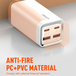 LDNIO A4610C PD65W Dual USB-C / Typ-C + Dual USB Schnellladegerät, Kabellänge: 1,5 m, EU-Stecker, A4610C (UK-Stecker), US-Stecker