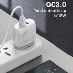 LDNIO Q229 QC3.0 / PD20W USB + Type-C Schnellladegerät mit 1m USB auf 8 Pin Kabel, EU Stecker, UK Stecker, US Stecker