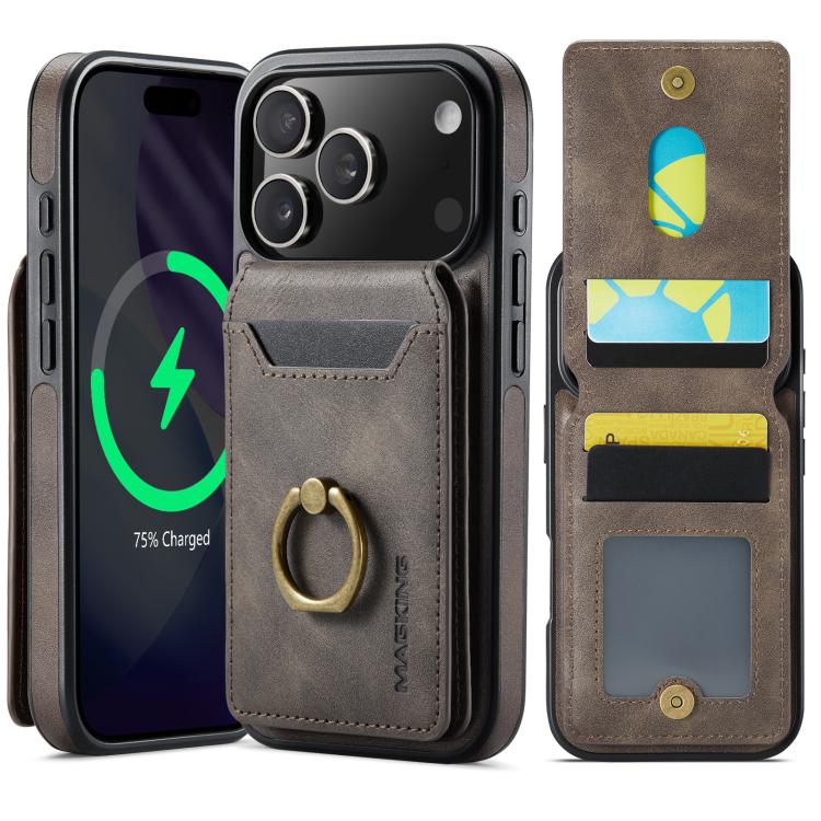 MAGKING K1 MagSafe Detachable Wallet RFID Back Cover Phone Case, For iPhone 18 Pro / 17 Pro, For iPhone 18 Pro Max / 17 Pro Max, For iPhone 17e / 16e, For iPhone 17, For iPhone Air, For iPhone 16 Pro Max, For iPhone 16 Pro, For iPhone 16 Plus          ...