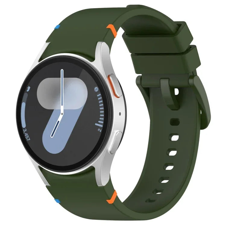 Official Solid Color Stitched Silicone Watch Band, For Samsung Galaxy Watch 7 40 / 44mm
