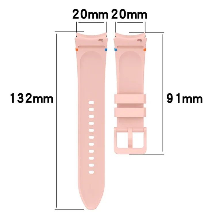 Official Solid Color Stitched Silicone Watch Band, For Samsung Galaxy Watch 7 40 / 44mm