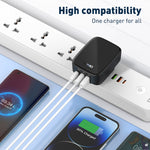 LDNIO Q334 32W Typ-C + Dual-USB-Anschluss-Ladegerät mit 1m Micro-USB-Datenkabel, EU-Stecker