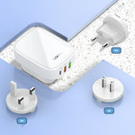 LDNIO Q334 32W Typ-C + Dual-USB-Anschluss-Ladegerät mit 1m Micro-USB-Datenkabel, EU-Stecker