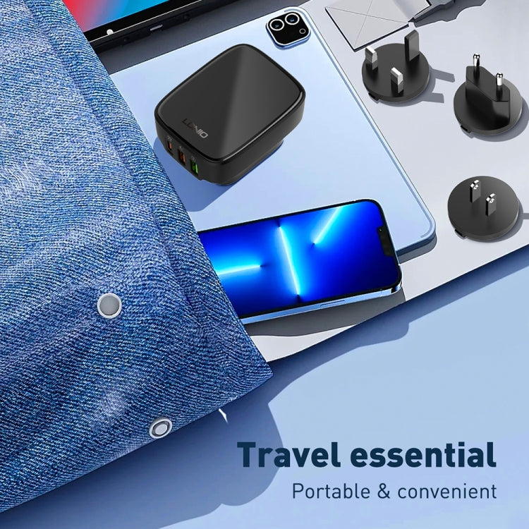 LDNIO Q334 32W Typ-C + Dual-USB-Anschluss-Ladegerät mit 1m Micro-USB-Datenkabel, EU-Stecker