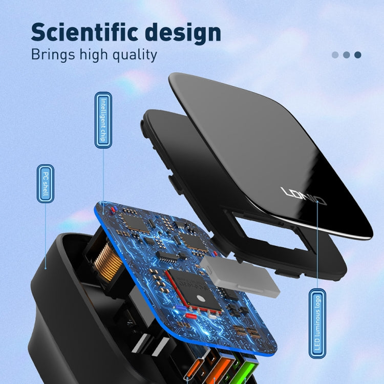 LDNIO Q334 32W Typ-C + Dual-USB-Anschluss-Ladegerät mit 1m Micro-USB-Datenkabel, EU-Stecker