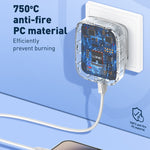 LDNIO Q334 32W Typ-C + Dual-USB-Anschluss-Ladegerät mit 1m Micro-USB-Datenkabel, EU-Stecker