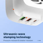 LDNIO Q334 32W Typ-C + Dual-USB-Anschluss-Ladegerät mit 1m Micro-USB-Datenkabel, EU-Stecker