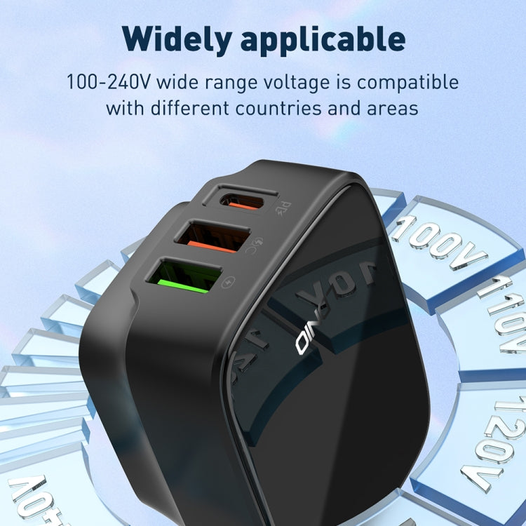 LDNIO Q334 32W Typ-C + Dual-USB-Anschluss-Ladegerät mit 1m Micro-USB-Datenkabel, EU-Stecker