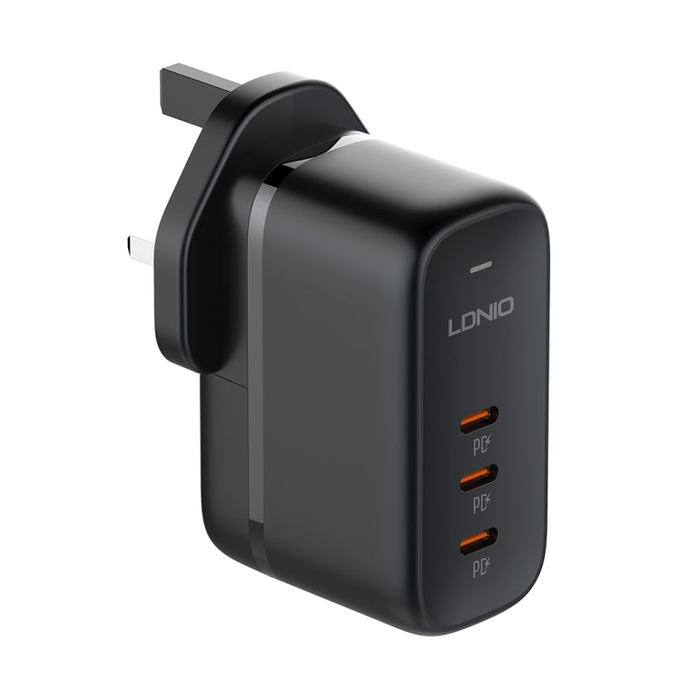 LDNIO Q367 65W GaN 3 x USB-C / Typ-C Interface Ladegerät mit 1m USB-C / Typ-C auf USB-C / Typ-C Datenkabel, EU Stecker, UK Stecker, US Stecker