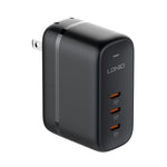 LDNIO Q367 65W GaN 3 x USB-C / Typ-C Interface Ladegerät mit 1m USB-C / Typ-C auf USB-C / Typ-C Datenkabel, EU Stecker, UK Stecker, US Stecker