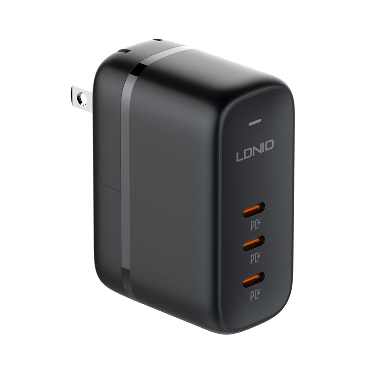LDNIO Q367 65W GaN 3 x USB-C / Typ-C Interface Ladegerät mit 1m USB-C / Typ-C auf USB-C / Typ-C Datenkabel, EU Stecker, UK Stecker, US Stecker