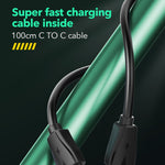LDNIO Q367 65W GaN 3 x USB-C / Typ-C Interface Ladegerät mit 1m USB-C / Typ-C auf USB-C / Typ-C Datenkabel, EU Stecker, UK Stecker, US Stecker
