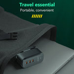 LDNIO Q367 65W GaN 3 x USB-C / Typ-C Interface Ladegerät mit 1m USB-C / Typ-C auf USB-C / Typ-C Datenkabel, EU Stecker, UK Stecker, US Stecker