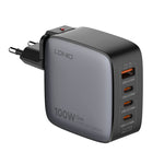 LDNIO Q408 100W GaN USB+3 USB-C / Typ-C Interface Ladegerät mit 1m 100W USB-C / Typ-C zu USB-C / Typ-C Datenkabel, EU Stecker, UK Stecker, US Stecker
