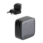 LDNIO Q408 100W GaN USB+3 USB-C / Typ-C Interface Ladegerät mit 1m 100W USB-C / Typ-C zu USB-C / Typ-C Datenkabel, EU Stecker, UK Stecker, US Stecker