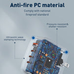LDNIO Q408 100W GaN USB+3 USB-C / Typ-C Interface Ladegerät mit 1m 100W USB-C / Typ-C zu USB-C / Typ-C Datenkabel, EU Stecker, UK Stecker, US Stecker