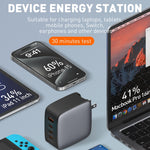 LDNIO Q408 100W GaN USB+3 USB-C / Typ-C Interface Ladegerät mit 1m 100W USB-C / Typ-C zu USB-C / Typ-C Datenkabel, EU Stecker, UK Stecker, US Stecker