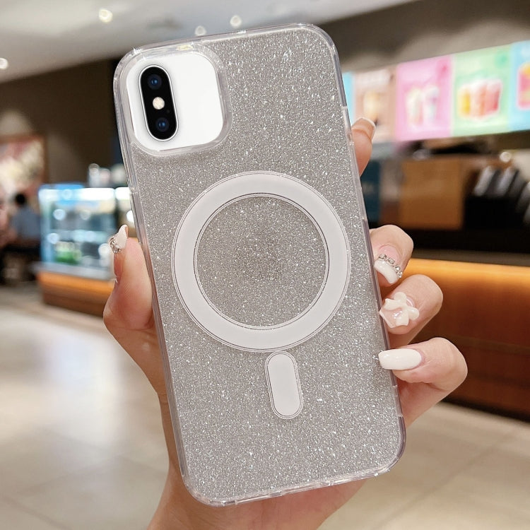 Acryl Transparente Glitzer MagSafe Handyhülle, Für iPhone XS Max, Für iPhone 8 Plus / 7 Plus