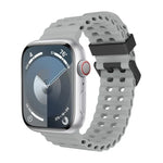 Ocean Dual-Row Hole Silicone Watch Band, For Apple Watch SE 2023 44mm, For Apple Watch Ultra 2 49mm, For Apple Watch Series 9 45mm