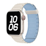 Magnetisches Silikon-Uhrenarmband mit drei Perlen, passend für Apple Watch SE 2023 (44 mm)
