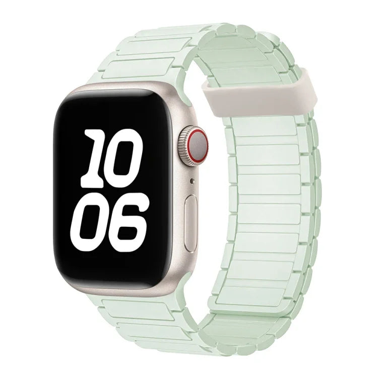 Magnetisches Silikon-Uhrenarmband mit drei Perlen, passend für Apple Watch Series 8 (41 mm)