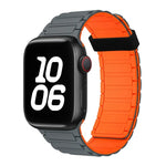 Magnetisches Silikon-Uhrenarmband mit drei Perlen, passend für Apple Watch Series 5 (44 mm)