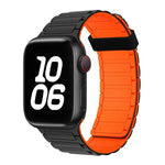 Magnetisches Silikon-Uhrenarmband mit drei Perlen, passend für Apple Watch Series 4 (40 mm)