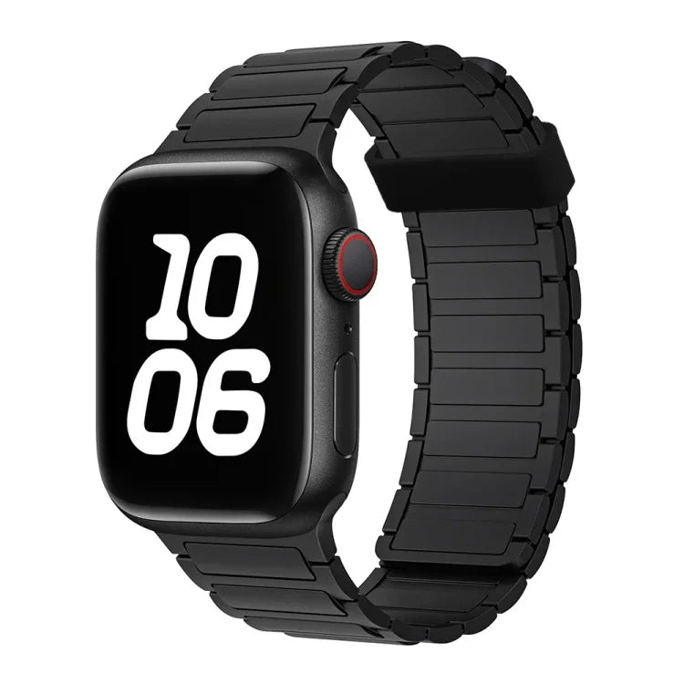 Magnetisches Silikon-Uhrenarmband mit drei Perlen, passend für Apple Watch Series 4 (40 mm)