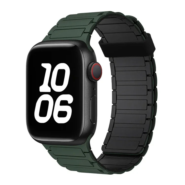 Magnetisches Silikon-Uhrenarmband mit drei Perlen, passend für Apple Watch Series 4 (40 mm)