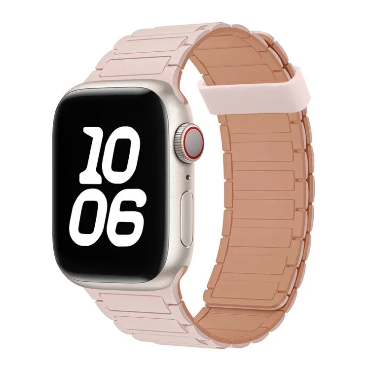 Magnetisches Silikon-Uhrenarmband mit drei Perlen, passend für Apple Watch Series 4 (40 mm)