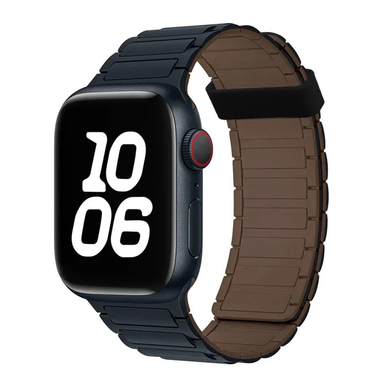 Magnetisches Silikon-Uhrenarmband mit drei Perlen, passend für Apple Watch Series 4 (40 mm)