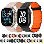 Tri-beads Magnetic Hoop Silicone Watch Band, For Apple Watch Series 7 41mm