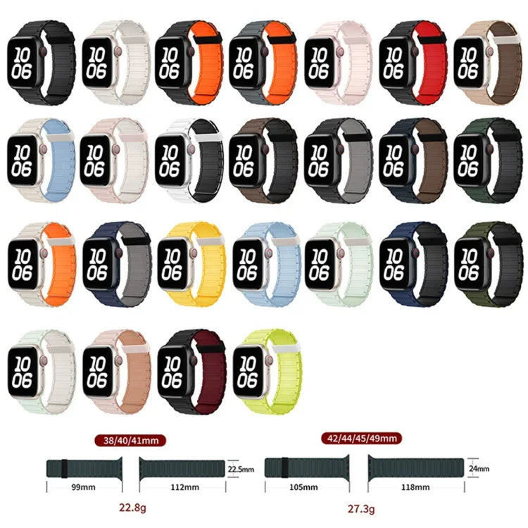 Magnetisches Silikon-Uhrenarmband mit drei Perlen, passend für Apple Watch Series 4 (40 mm)