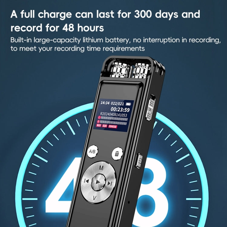 ZD43B Rundum Dual-Mikrofon Intelligenter Geräuschunterdrückungs-Sprachrekorder, 32GB, 64GB