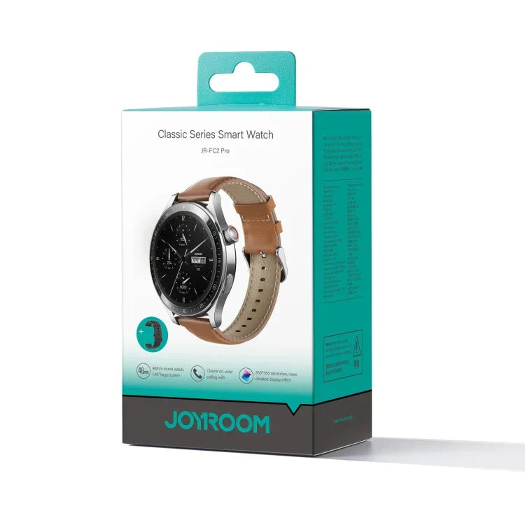 JOYROOM JR-FC2 Pro Smartwatch der Classic-Serie, 1,46-Zoll-Display, unterstützt Bluetooth-Anrufe, Herzfrequenzmessung und Blutsauerstoffmessung.
