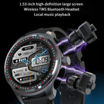 LC19 1,53 Zoll 2-in-1 Bluetooth-Kopfhörer, IP67 wasserdichte Smartwatch mit Schlafüberwachung