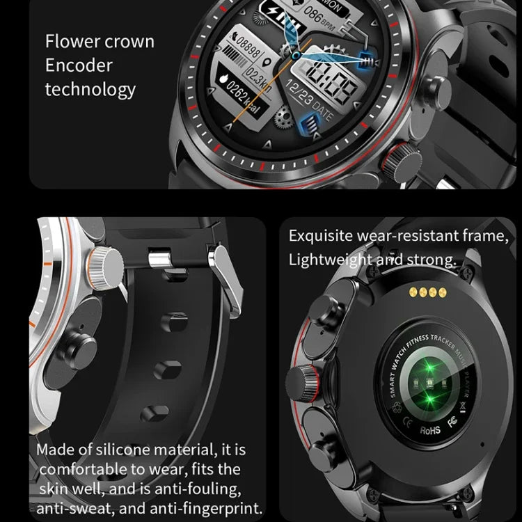 LC19 1,53 Zoll 2-in-1 Bluetooth-Kopfhörer, IP67 wasserdichte Smartwatch mit Schlafüberwachung