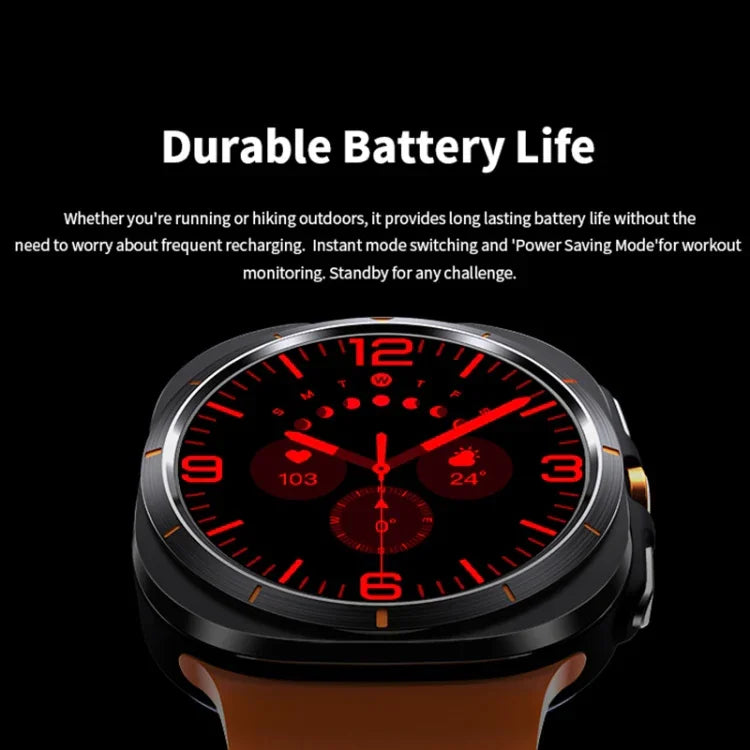 W7 1,43 Zoll IP68 wasserdichte Smartwatch mit Bewegungserinnerung und Schlafüberwachung